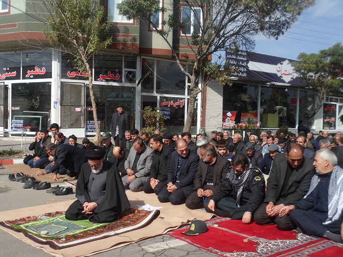 گزارش تصویری/ نماز ظهر عاشورا در شهرستان بستان آباد